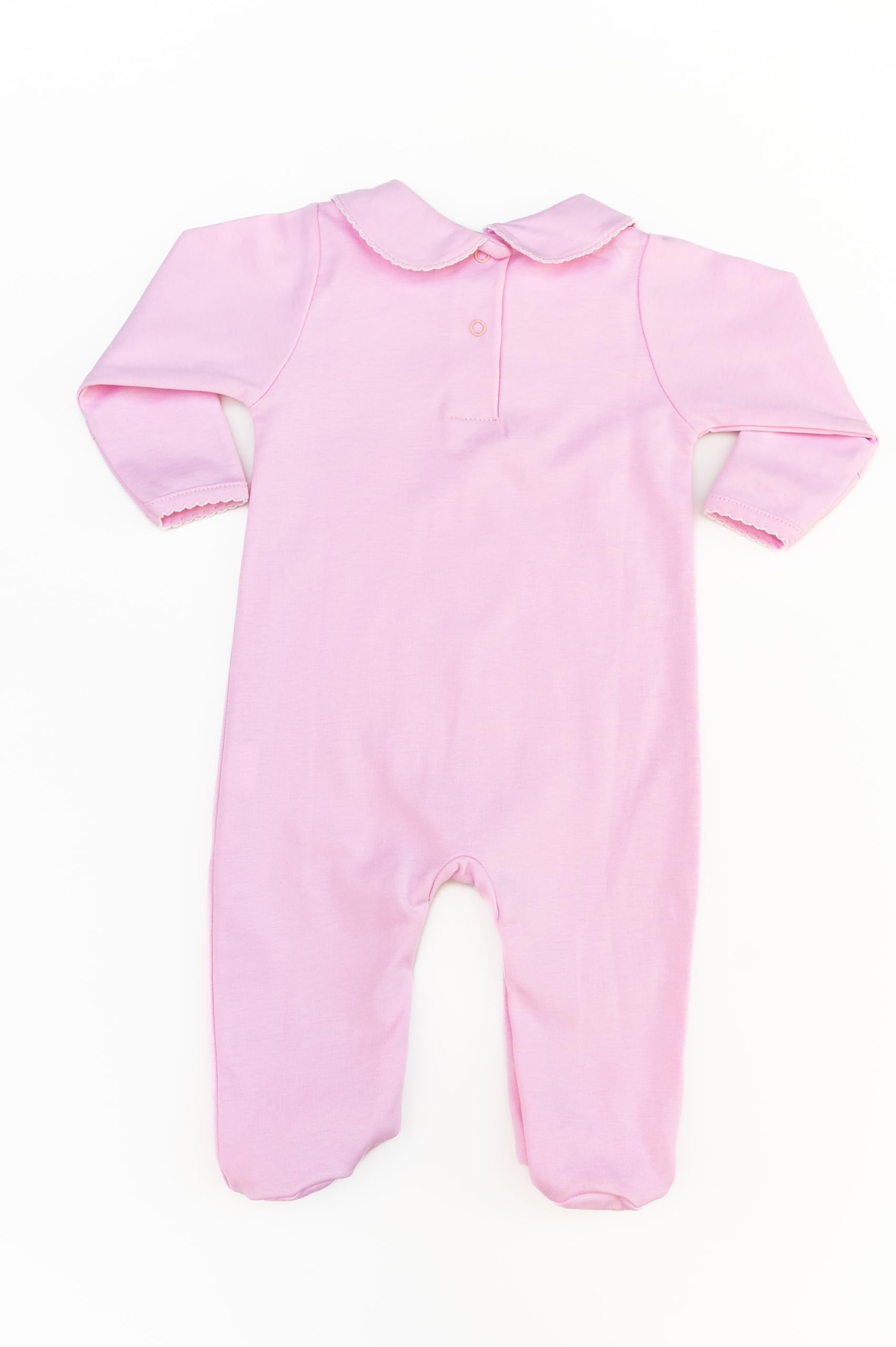 LoveBaby P Footie with Collar Made From 100% Pima Cotton (Light Pink, 0-3 Month)