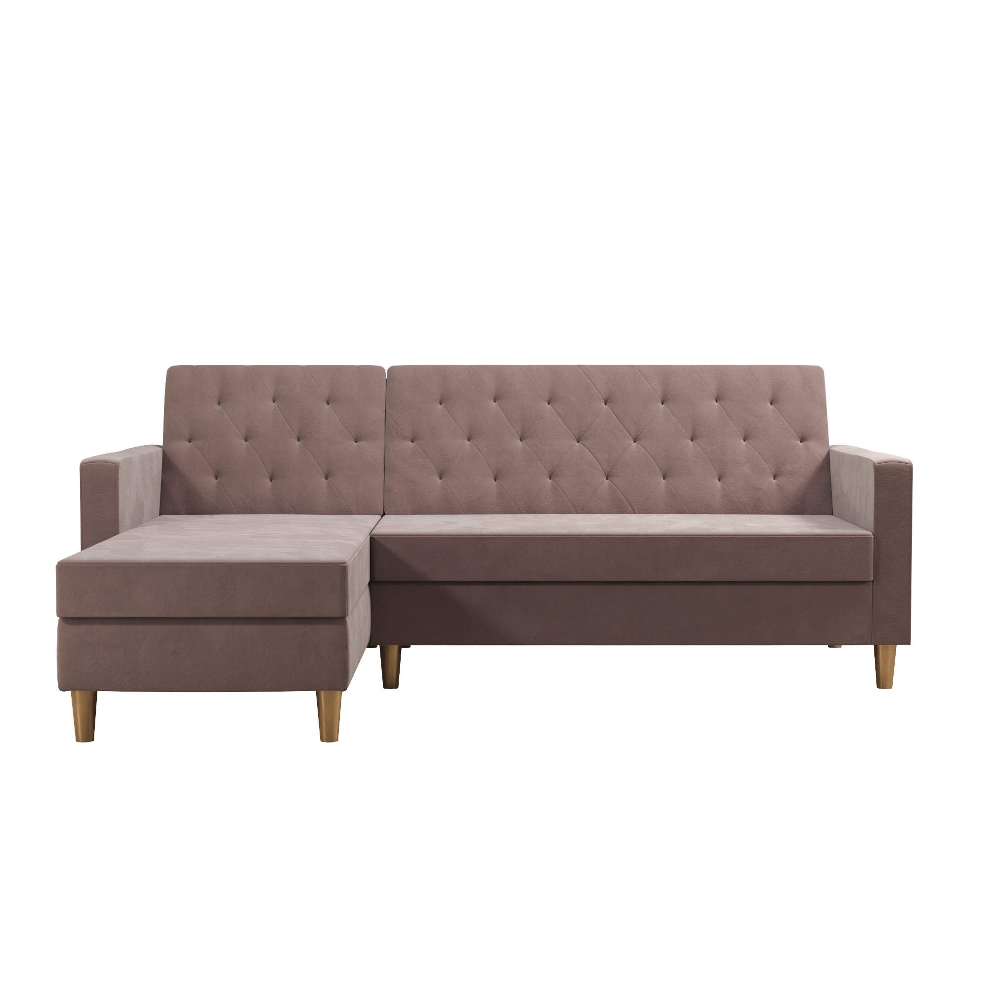 DHP Furniture Liberty Sofabed, Pink, 153x213x82cm (DxWxH)