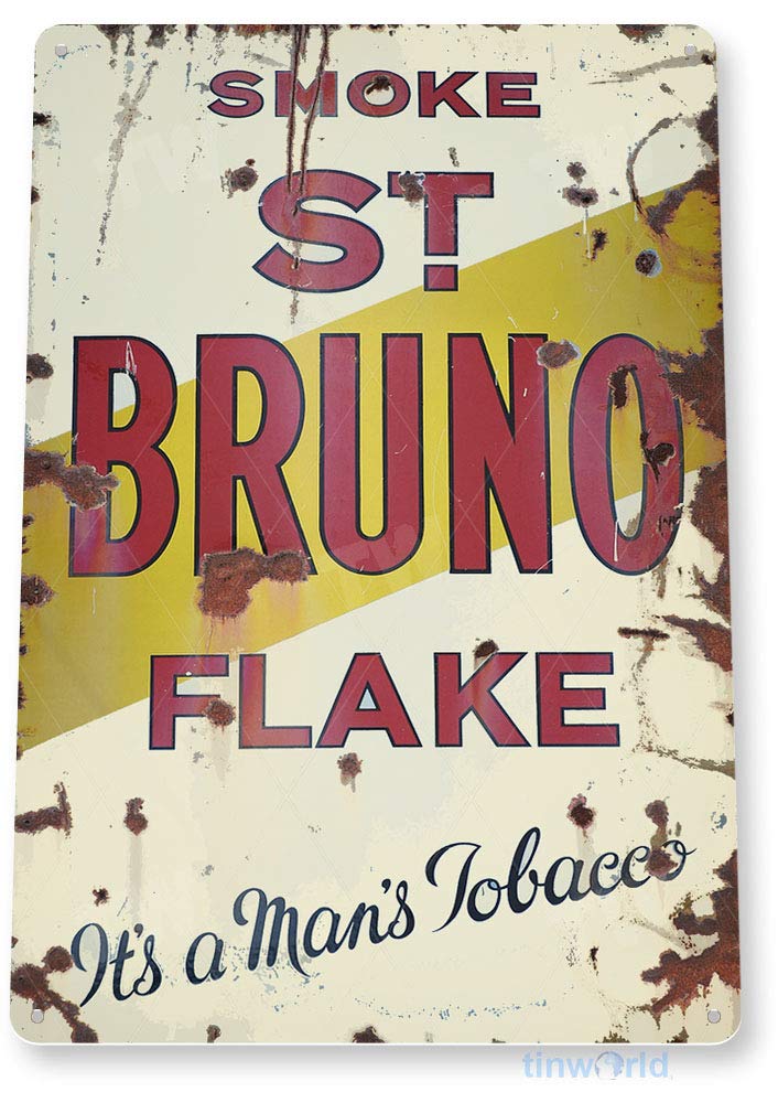 Amazon.com: Tinworld Tin Sign: St Bruno Flake Tobacco Rustic Retro Tobacco  Smoke Cigar Bar Shop Sign C348 : Home & Kitchen
