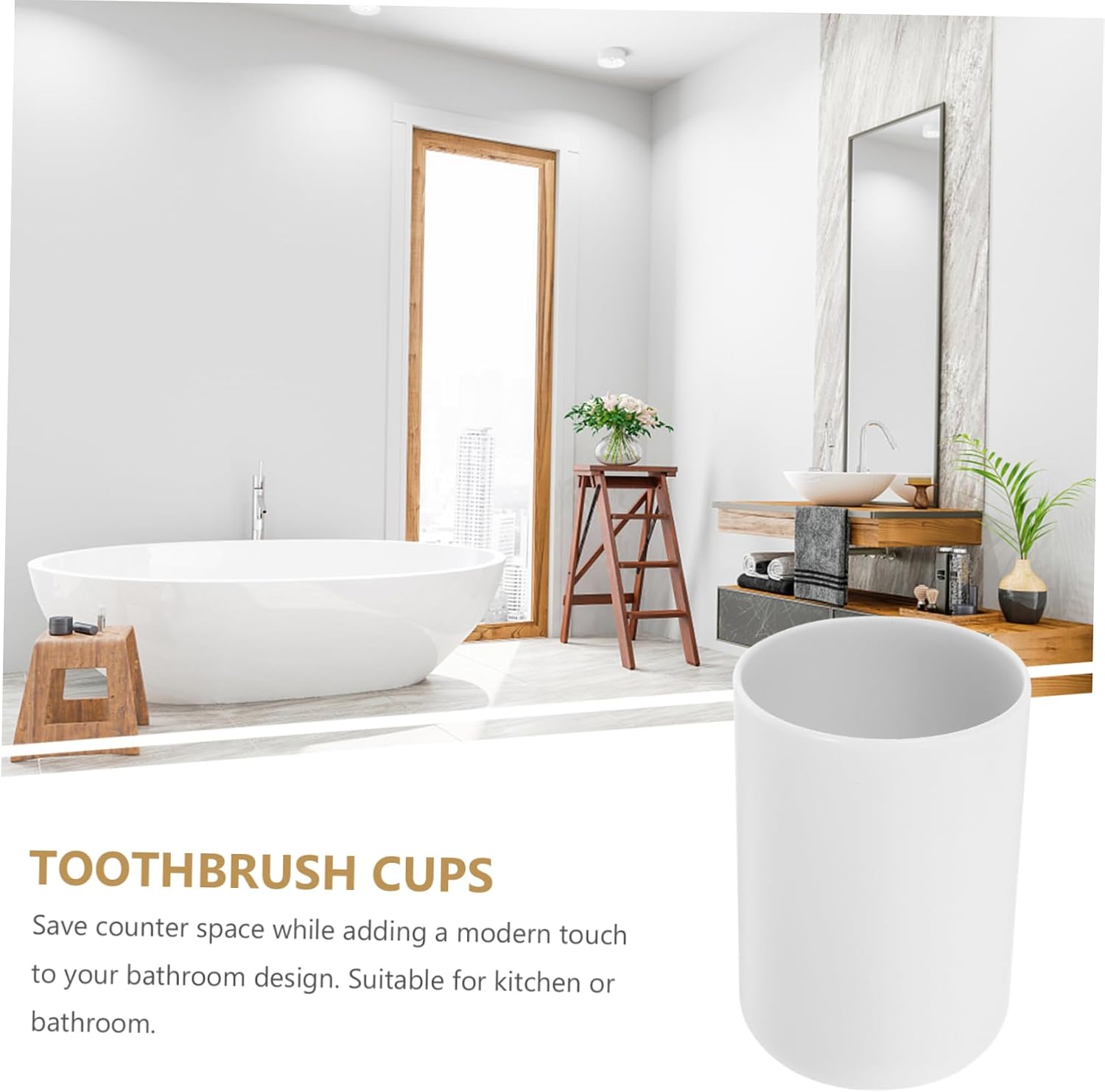 Ciieeo 2pcs Food-Grade Toothbrush Cups for Bathroom Use Mouthwash Tumblers Versatile Gargle Cups for Indoor Dining and Outdoor Activities