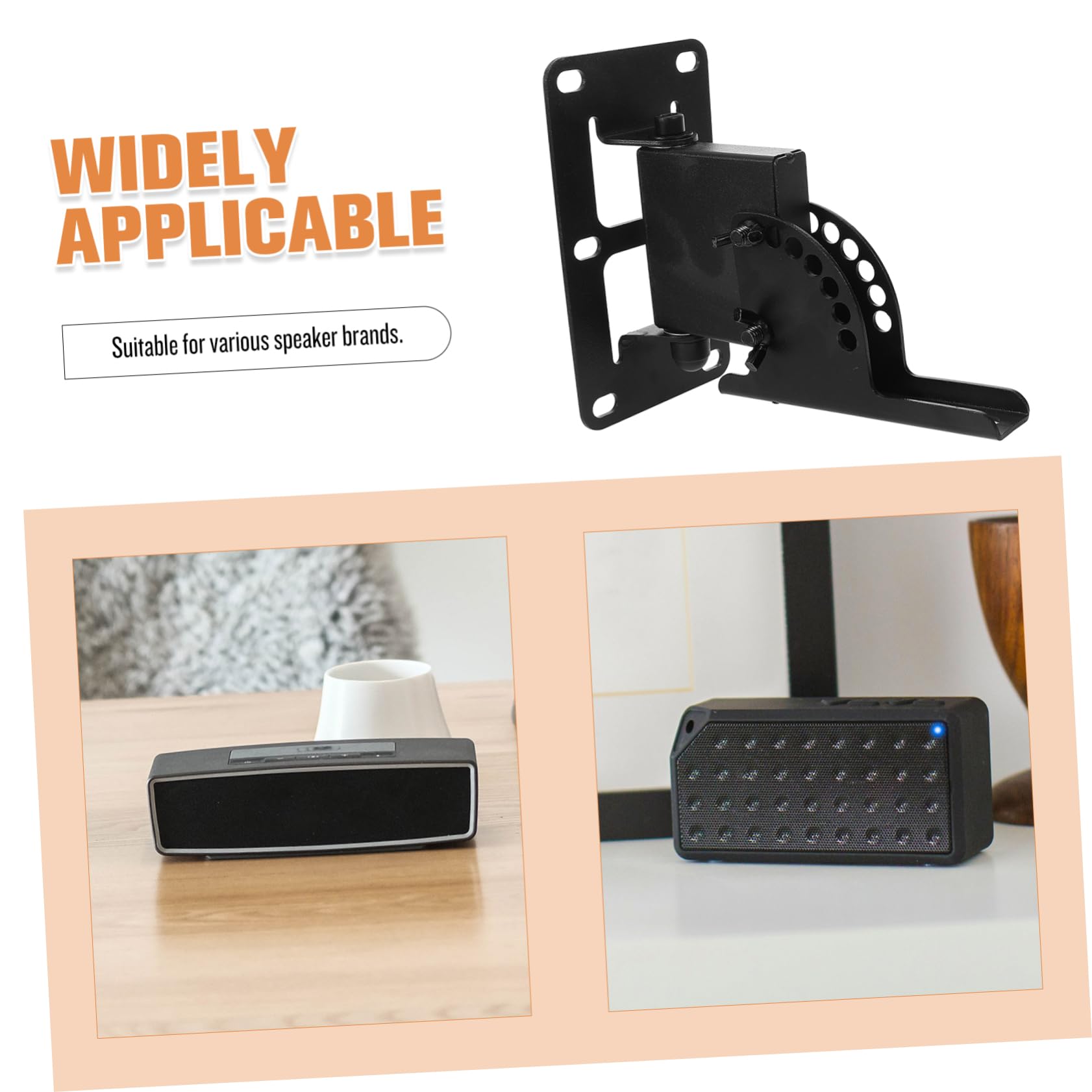 ULDIGI Ceiling or Wall Mount Speaker Hanger Speaker Bracket for Living Room Bedroom Home Theater Save Space