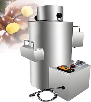 Automatic Chestnut Shelling Machine with Kernel Separator, Electric Sheller, Chestnut Opening Machine 200kg/H, 8/10/12 Blades, Essential for Chestnut Processing Plants