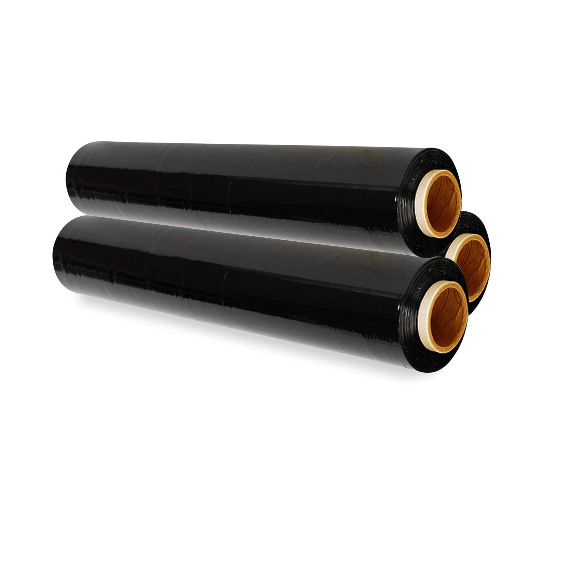 3 Pack 400mm x 150m Premium Black Pallet Shrink Stretch Wrap: Ideal for Moving Home, Furniture, Luggage, and Parcel Packaging Cling Film