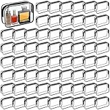 Sanwuta 100 PCS Clear Makeup Bags 7.1 X 1.6 X 5.5 in Bulk Travel Toiletry Bags Tsa Approved Clear Cosmetic Bag Transparent Cosmetic Pouches with Zipper for Vacation (Black)