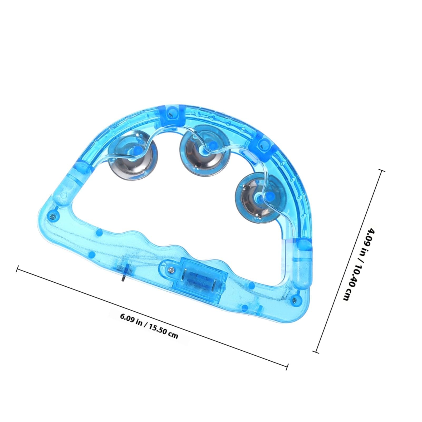 ORFOFE 8piezas Sonajero Luminoso de Pandereta de Mano Luces LED Instrumento de Percusión para Fiestas para Actuaciones Escenario Color Aleatorio