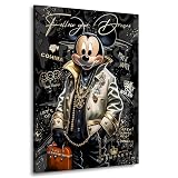 Kunstgestalten24 Lienzo decorativo para pared, diseño de Mickey Pop Art Follow your Dreams Pop Art
