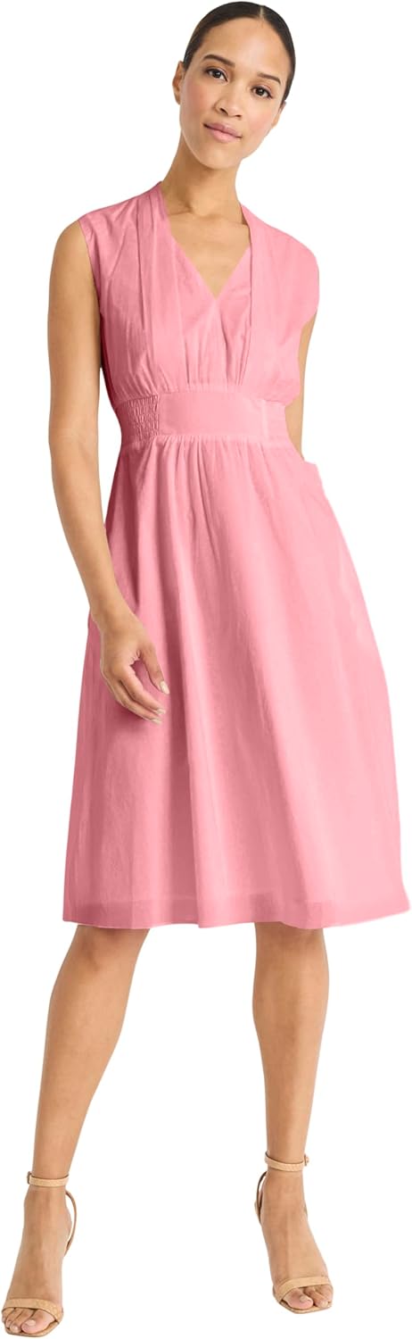 Maggy London Womens Women's Semi Sheer Overlay Empire Waist Midi - Pleated V Neck Sleeveless - Wedding Guest Dress