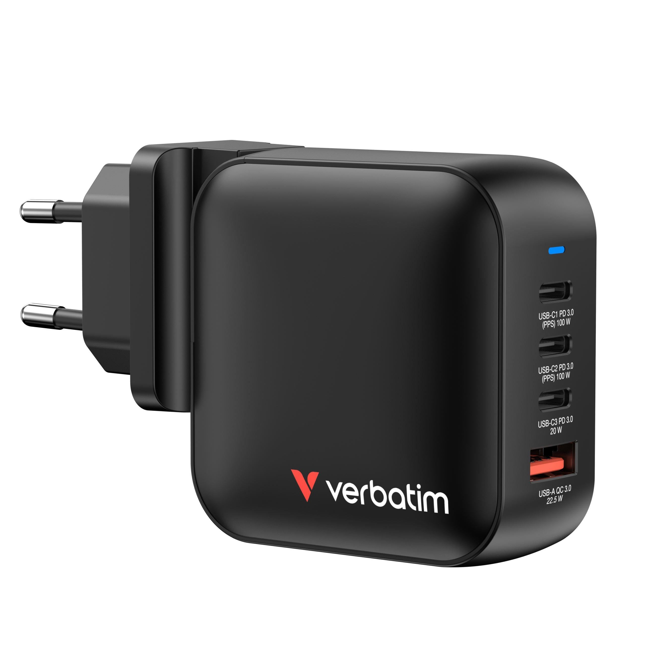 Verbatim Mini Gan Charger 100w Universale Nero Ac Ricarica Rapida Interno (verbatim Mini Gan Charger 100w 4 Port)