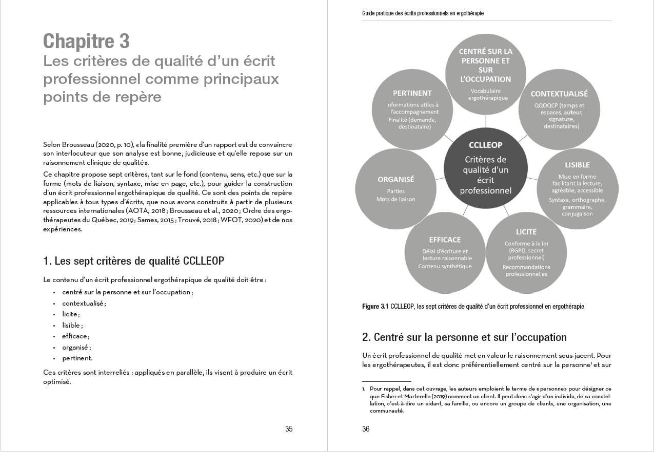 Guide pratique des écrits professionnels en ergothérapie: Compte rendu d’évaluation et d’intervention, diagnostic ergothérapique, notes de suivi, plan d’intervention, argumentaire technique