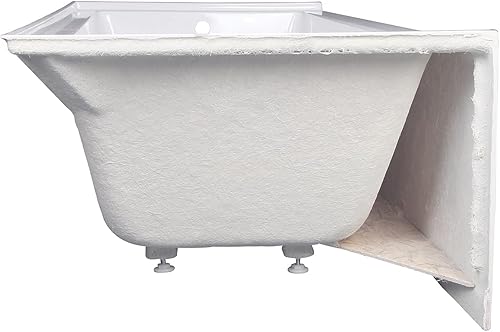 Miniatura 8 de Kingston Brass VTAP663222R Aqua Eden - Bañera de alcoba acrílica (65.7in, con orificio de drenaje para la mano derecha), color blanco