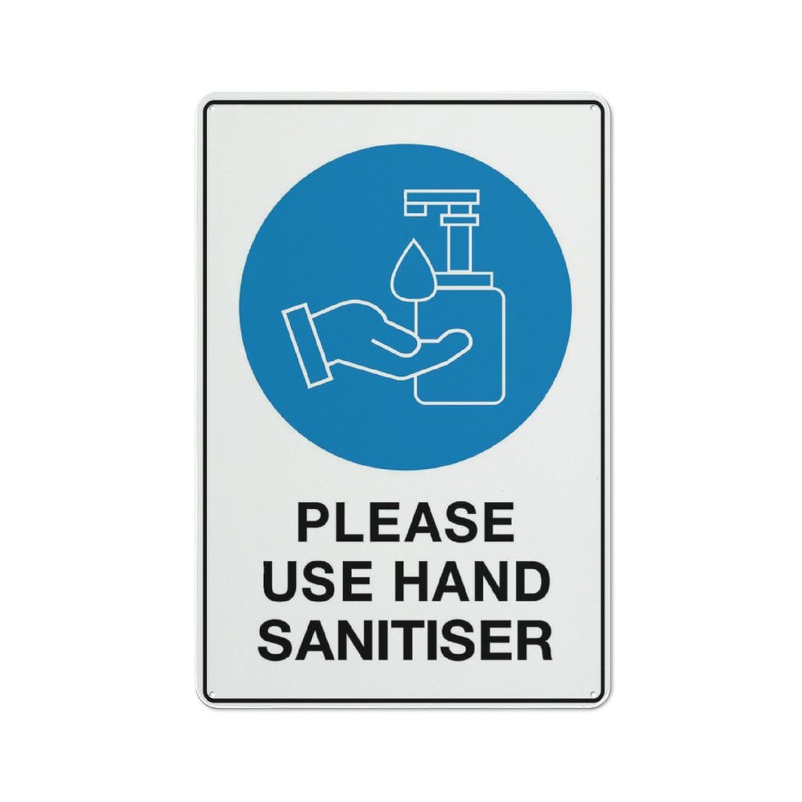 Please Use Hand Sanitiser Sign, 8x12 Inch UV-Ink Printed Aluminum for House & Business