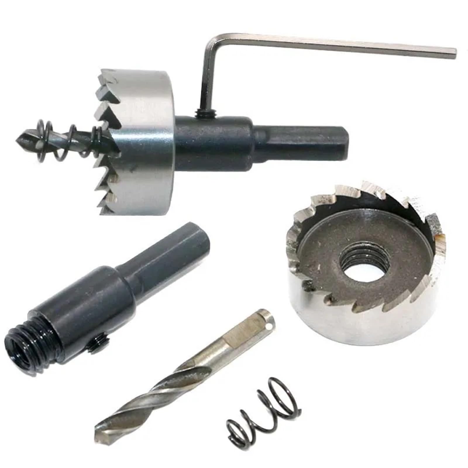 5 sztuk/zestaw wiertła HSS do drewna powlekanego tytanem, metalem, otwornicą, wiertła do elektronarzędzi 16 18,5 20 25 30 mm (5 sztuk srebrnych pilarek)