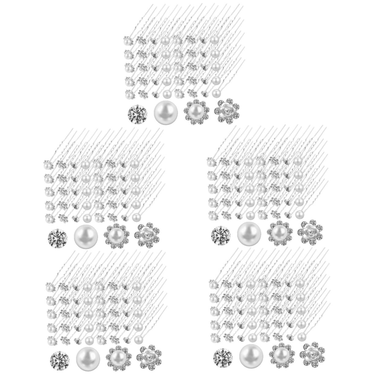 FRCOLOR 200 Pièces Clip En u Accessoires Pour Cheveux és Épingles à Cheveux Épingle à Cheveux En Accessoires De Cheveux De Mariage Accessoires De Cheveux De Bal Perle Strass