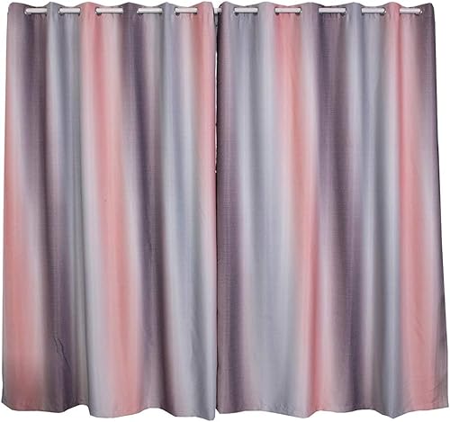 Yosoo Paneles de cortinas opacas para dormitorio, panel de cortina de ventana con rayas degradadas, panel de cortina para sala de estar, dormitorio,
