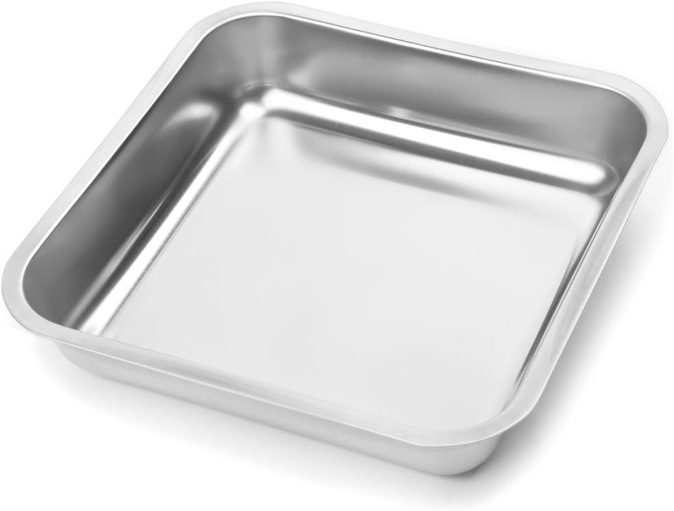 Fox Run Square Cake Stainless Steel Baking Pans, 8.5 x 8.5 x 1.5 inches