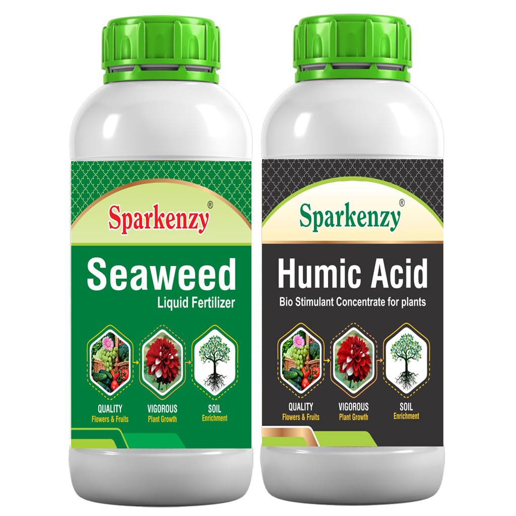 Sparkenzy Organic seaweed fertilizer 100ml + humic acid 100ml for garden and plants (B0D4JKQQ5H) Amazon Price History, Amazon Price Tracker