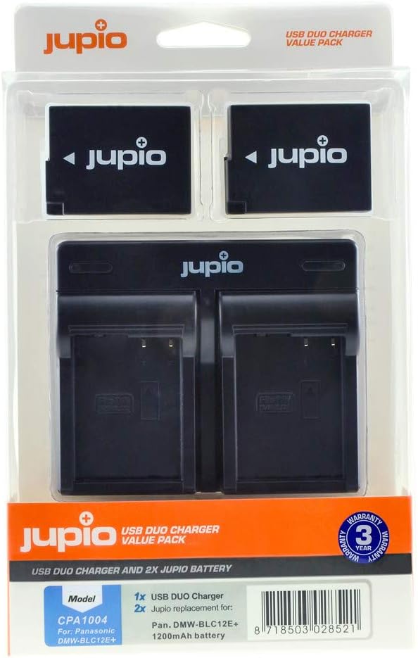 Jupio Value Pack with 2X DMW-BLC12E 7.2V 1200mAh Lithium-Ion Battery and USB Dual Charger