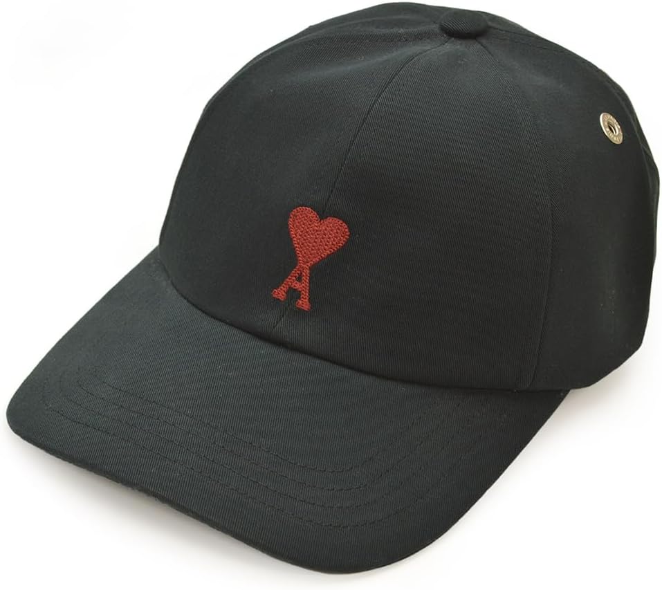 Ami Baseball Cap paris Paris Heart Logo iyai23w029 BFUCP006.CO0051 001 BLACK, Black, 51.0-62.0 cm