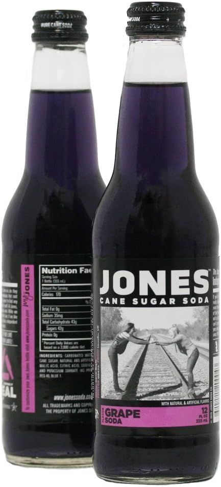 Jones Grape Soda, 12 Ounce (12 Glass Bottles)