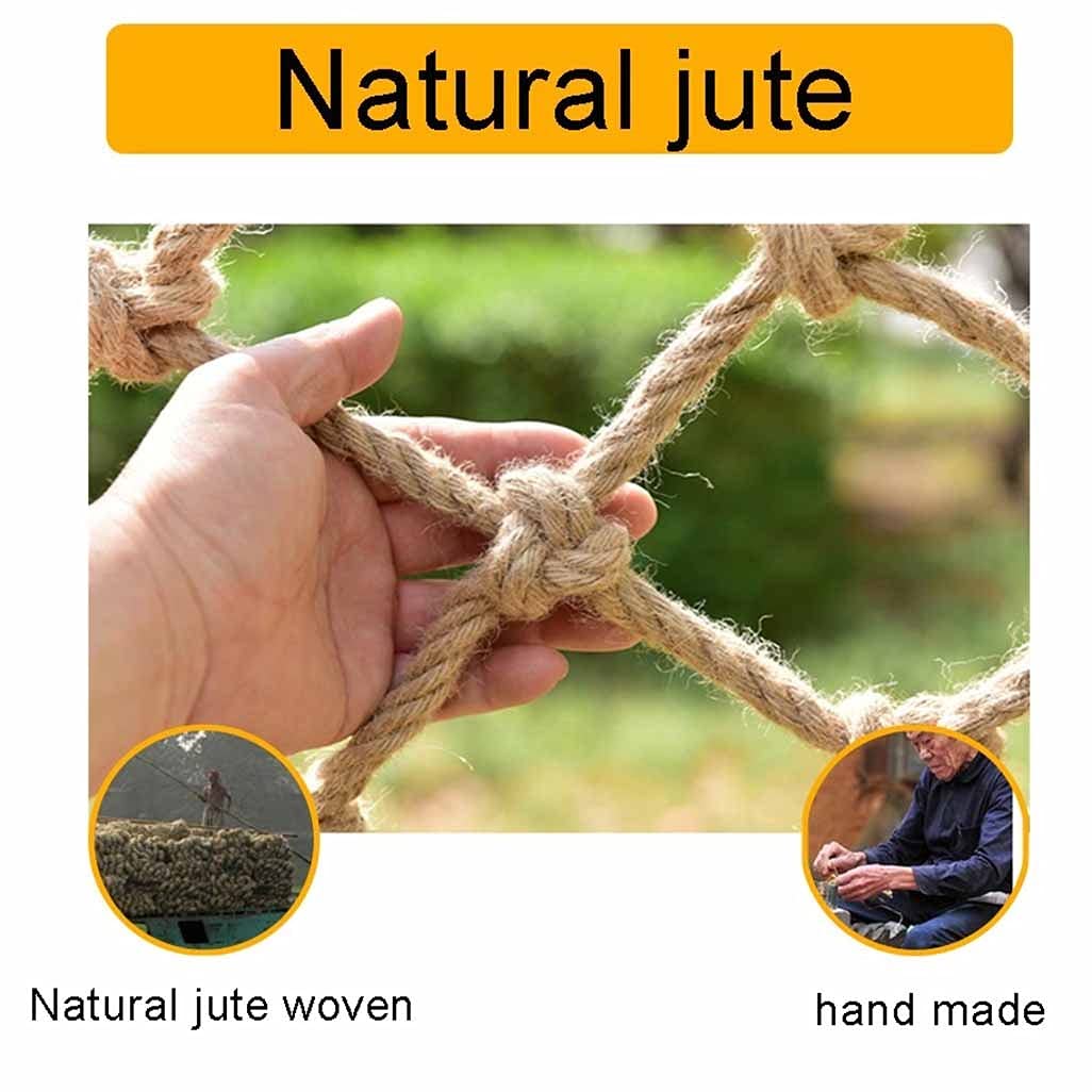 Henneptouw Decoraties Netten, Touw Jute Weefnet Antislip Hennep Net Plant Klimmen Decoratief Net, Meerdere, 4 mm touw 60 mm/100 mm gat (kleur: 6x6cm, grootte: 2x3m/6.56x9.84ft) (Color : 10X10cm, Siz