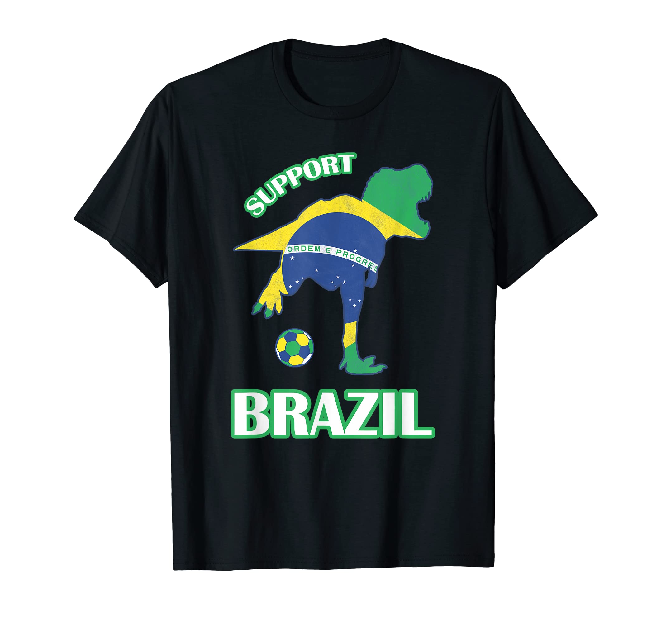 T-Rex Support Jersey 2018 BRAZIL Soccer SHIRT for Boys Fans T-Shirt