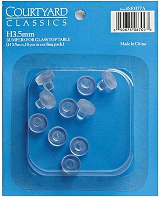 sj0377a 10 Piece, Glass Top Table Bumper,