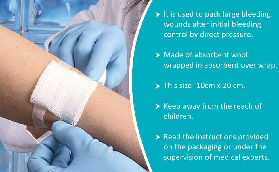 Agarwals Premium Sterile Combine Dressing Surgical Pad 10CM x 20CM (Pack of 20) 4