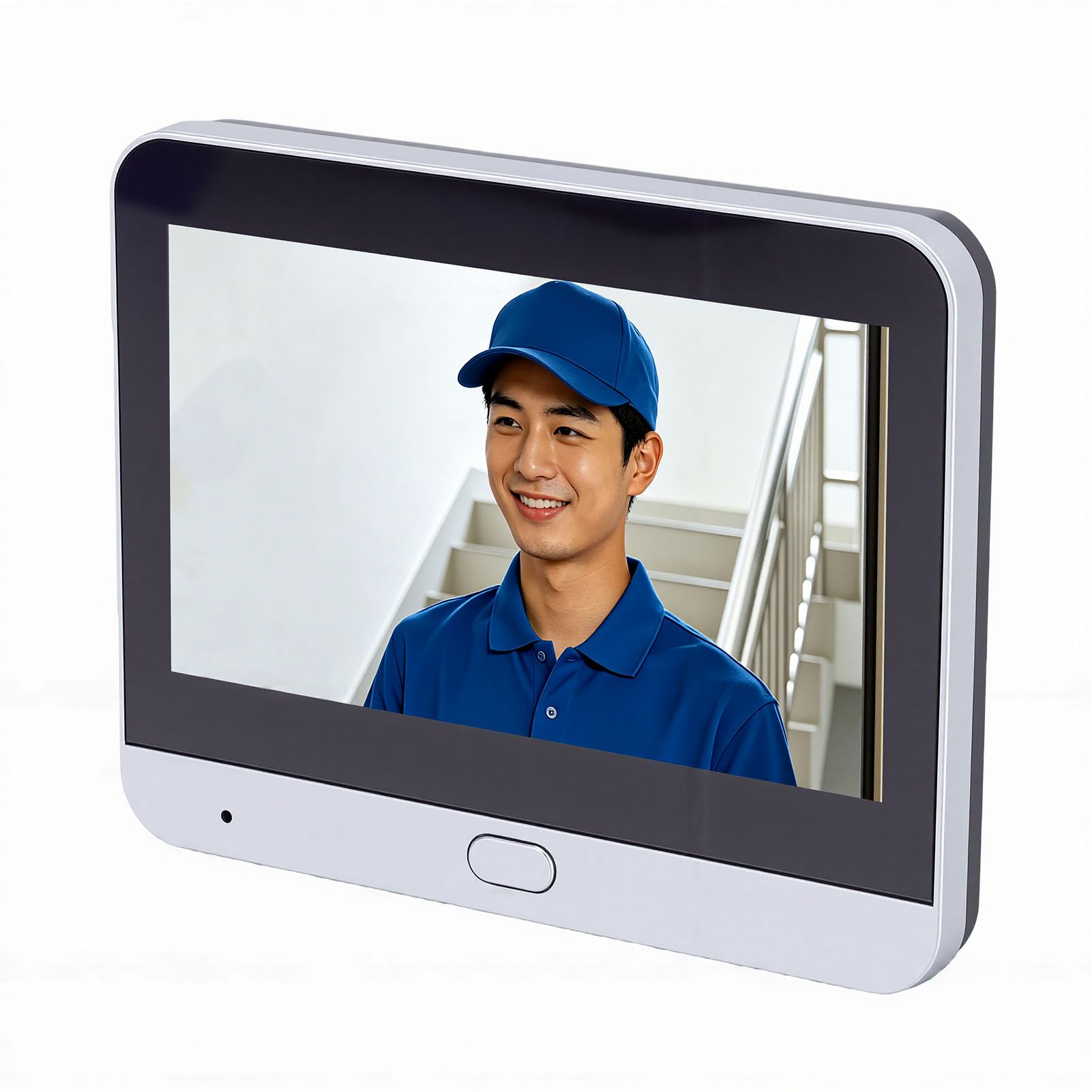 SEAFRONT 1080P Video Türklingel Kamera, 4,3 Zoll Monitor WiFi | PIR-Bewegungserkennung, 5000-mAh-, 120° Weitwinkel, Bis 128 GB, ABS