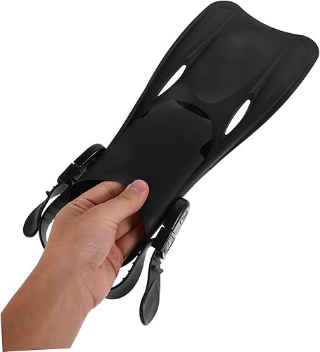 Miniatura 3 de Aletas de natación ajustables para adultos, aletas cortas de entrenamiento para mayor potencia y eficiencia para natación, esnórquel, deportes