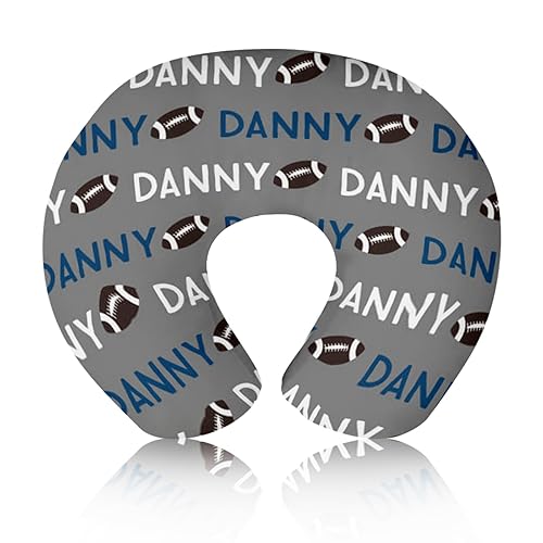 Miniatura 23 de Funda de almohada de lactancia para bebé, diseño de pelotas de béisbol con nombre personalizado, en forma de U, para alimentación con biberón, funda