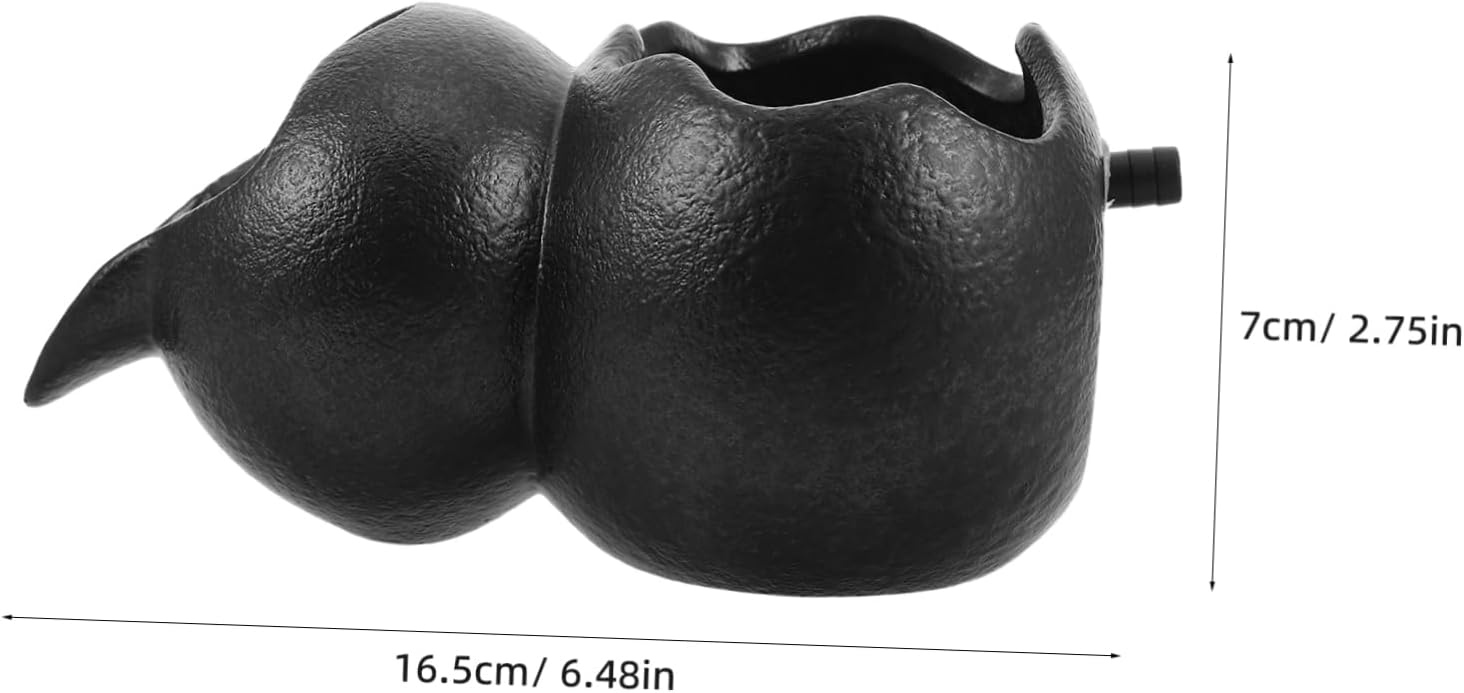 BESPORTBLE Ceramic Fountain Spitter Gourd Shape Water Feature for Garden Fish Tank Decoration Easy Installation Outdoor Pot Ornament