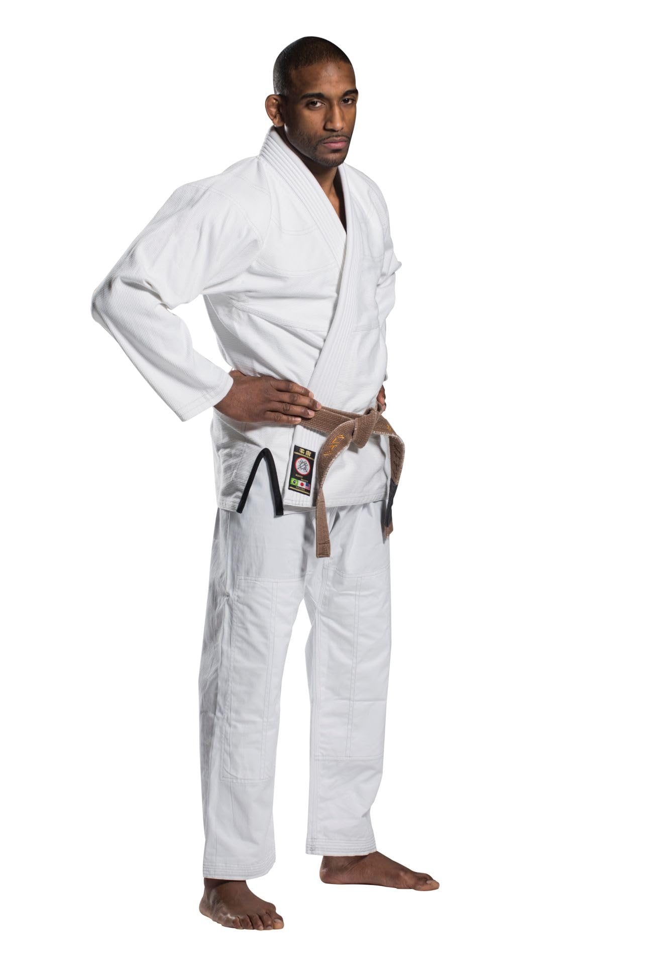 Ronin Plain BJJ Gi – Professionelle brasilianische Jiu Jitsu-Uniform – 100 % feinste, vorgeschrumpfte Baumwolle, 420 g/m², Perlengewebe