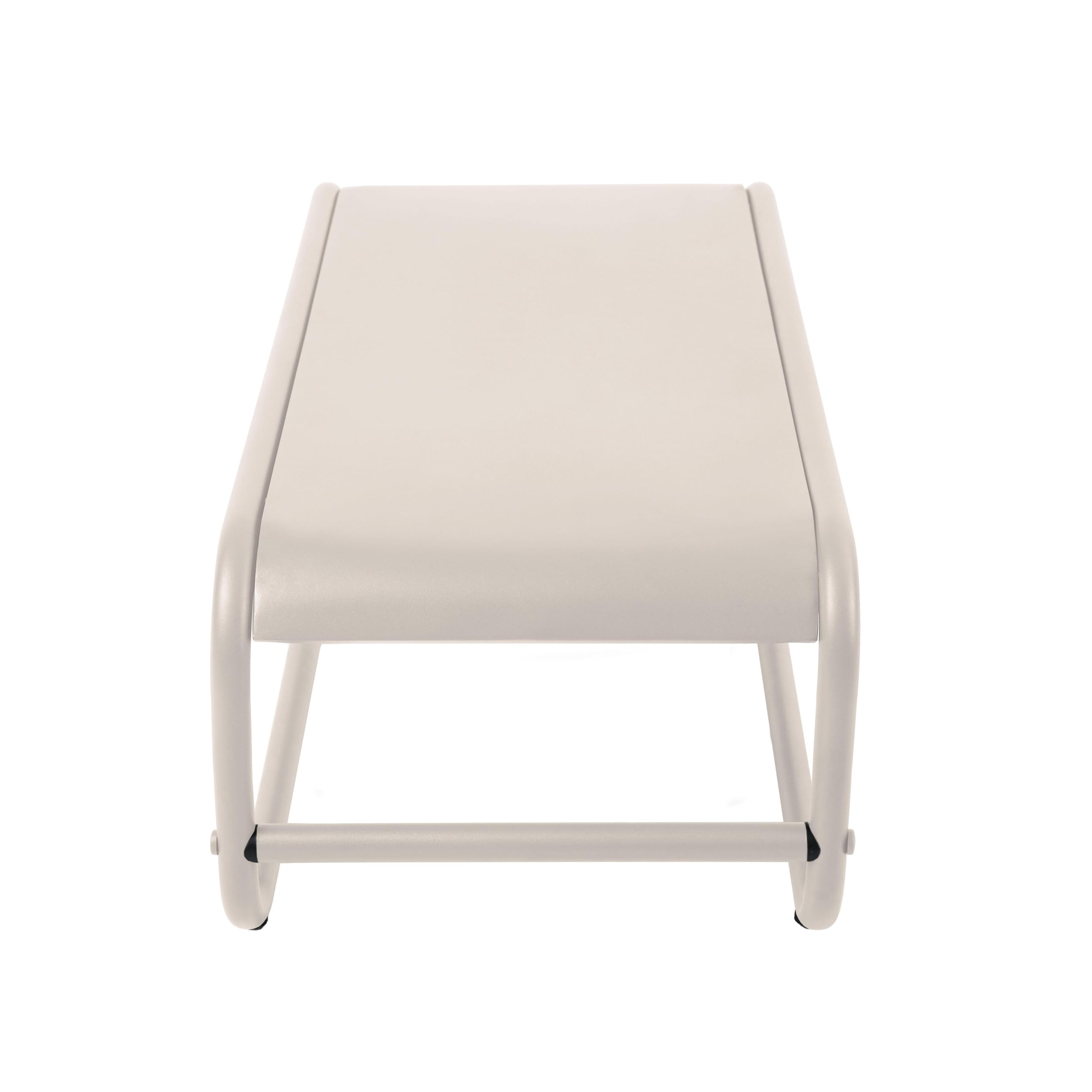 Oviala Table Basse de Jardin en métal 85x40x30 cm Beige