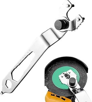 2-in-1 Wrench Extender & Spanner Wrench, Rotatable Key Pin Universal Angle Grinder Flange Nut Wrenches Tool for 4-9 inch Power Angle Grinders, Lock Nut Wrenches for Harbor Freight Tools & Acc