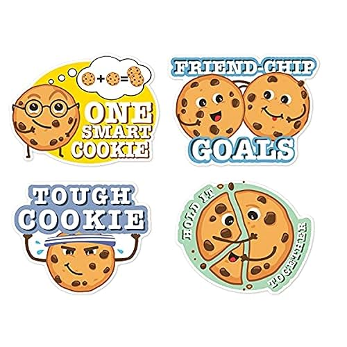 Eureka Pegatinas perfumadas jumbo, galletas con chispas de chocolate, paquete de 12