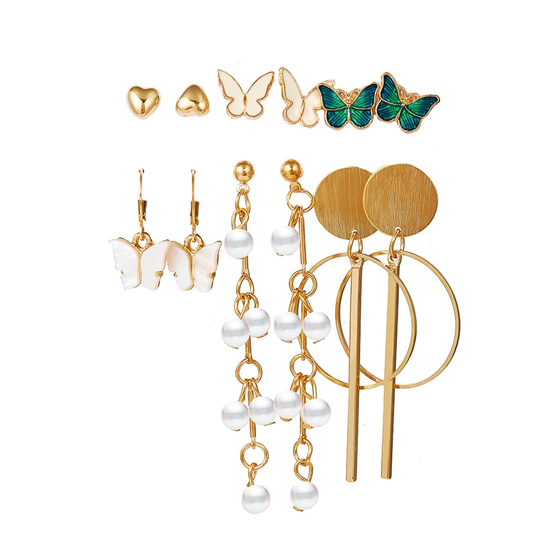 See full amazon price history chart for Yellow Chimes Earrings Set for Women Gold Plated Butterfly Design Combo of 6 Pairs Stud Danglers Earrings for Women and Girls Yellow Chimes Earrings Set for Women Gold Plated Butterfly Design Combo of 6 Pairs Stud Danglers Earrings for Women and Girls (B097ZHXJQW) Amazon Price History, Amazon Price Tracker