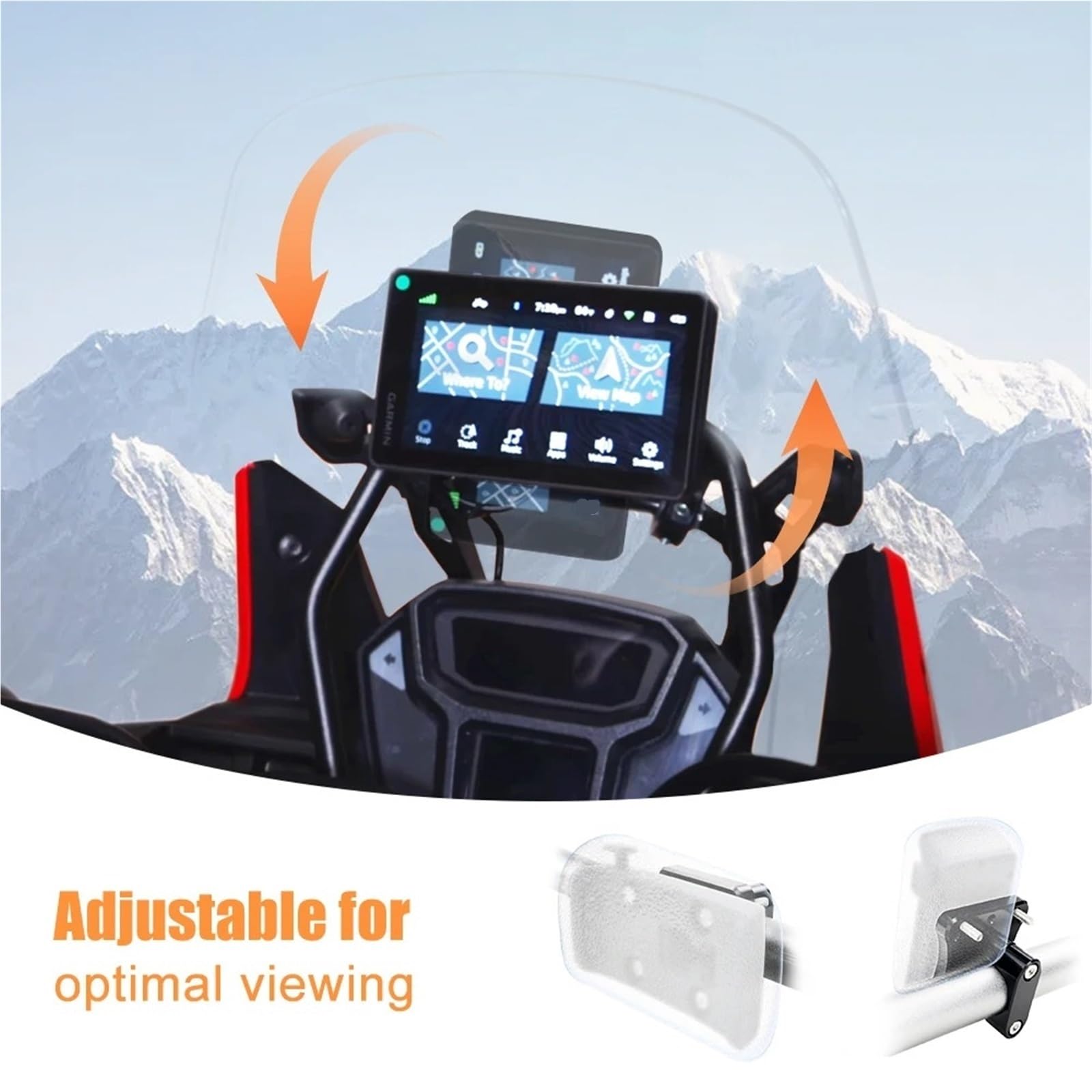 Porta Movil Manillares Soporte para Teléfono Móvil con Marco De Navegación GPS para CRF250L Rally CBF1000 CB1000R CB300R CB250F/300F CB500X CB600F Grom125