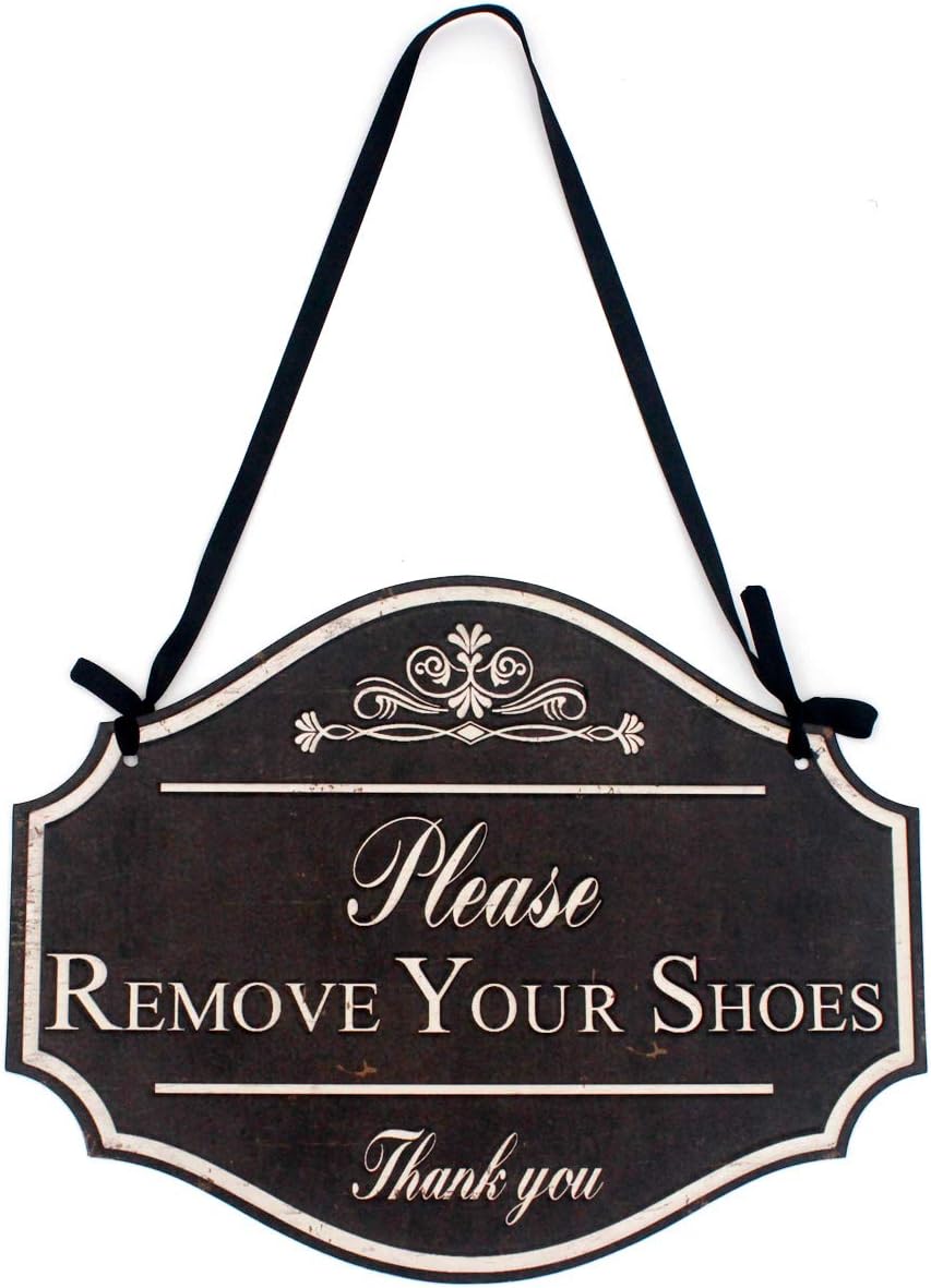 REMOVE SHOES SIGN