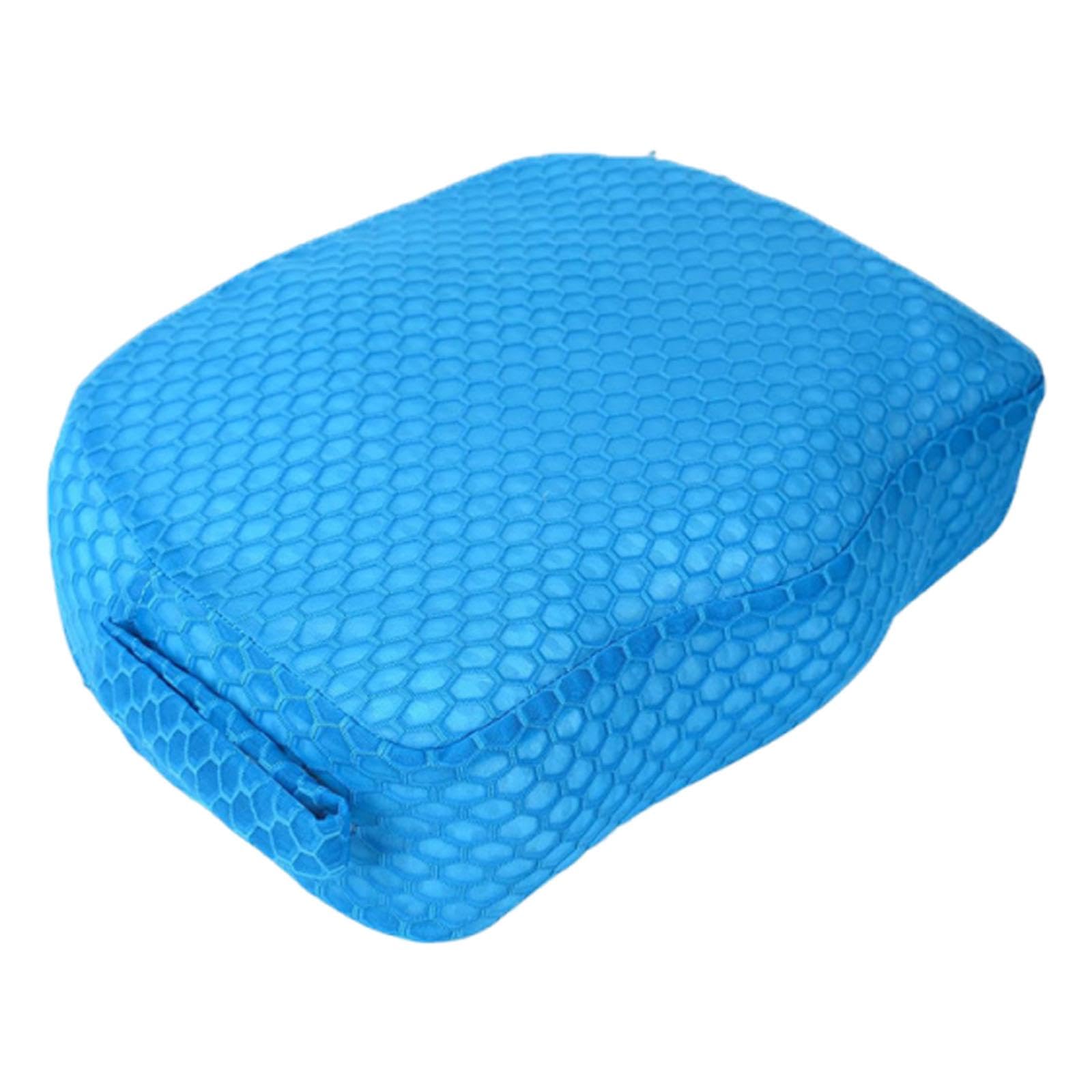 Cuscino Rialzato, Spesso, Portatile, Comodo, Lavabile e Ad Asciugatura Rapida per Vasche da Bagno e Docce All'aperto, Blu