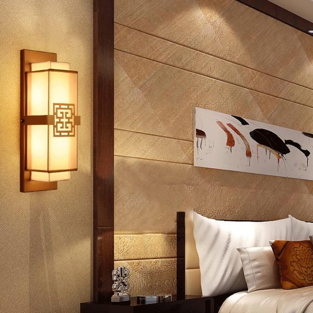 Lampada da Parete Tradizionale a LED, apparecchio di Illuminazione in Stile Cinese, Applique con Motivo Decorativo per Soggiorno, Camera da Letto, Comodino, corridoio, Hotel, Club.