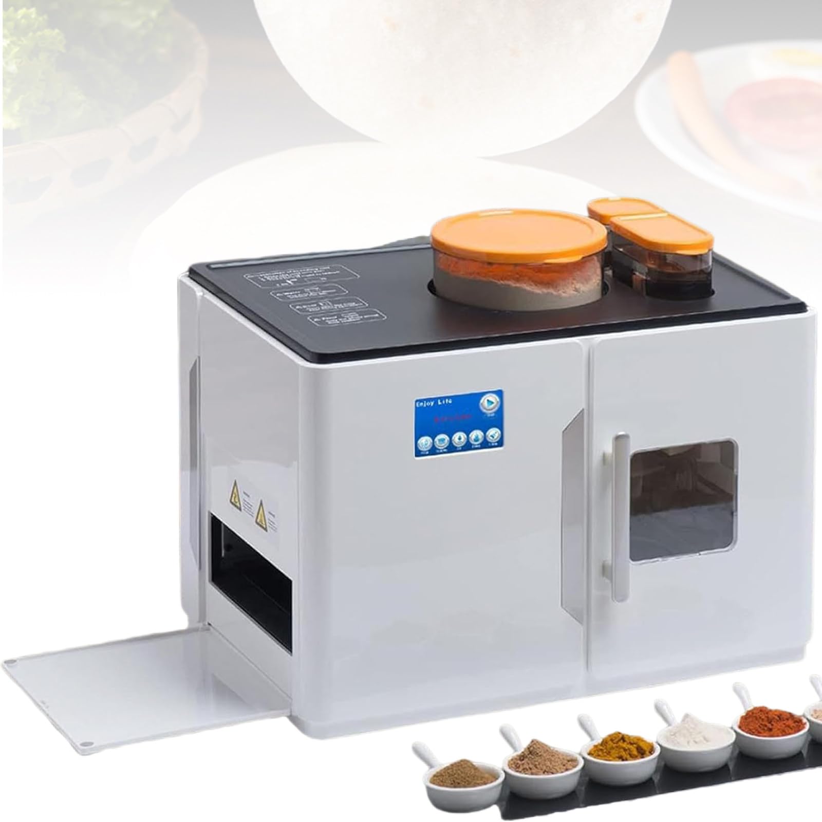 Sjyclaviger Portable Tortilla & Chapati Machine, Fully Automatic Roti Maker, One-Touch Cooking For 20 Chapatis,Ideal For Dosa, Pancakes & More, Fast & Easy Meal Prep