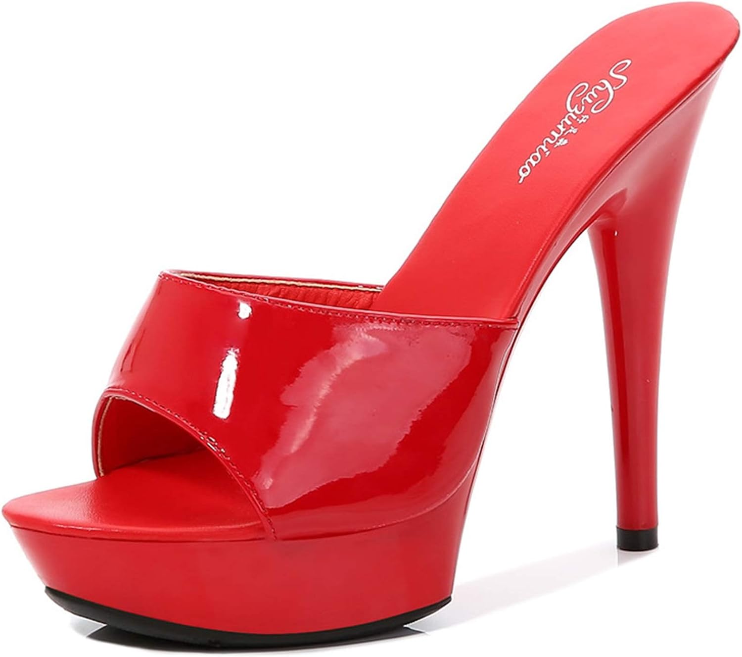 YIYA Women's High Heeled Mules - Open Toe Stilettos