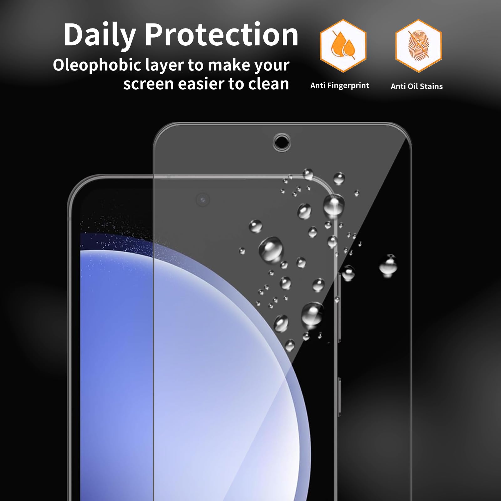 3-pak do Samsung (Galaxy S23 FE) [tylko model FE] osłona ekranu ze szkła hartowanego, odporna na zarysowania, bez pęcherzyków powietrza, przezroczysta HD, twardość 9H, bez pęcherzyków
