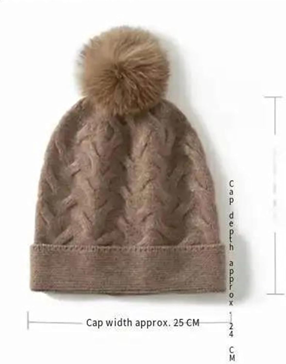 Women's Soft Cozy Casual Slouchy Fuzzy Beanie Solid Color Thick Warm Winter Knitted Hat for Skiing/Hiking/Skating
