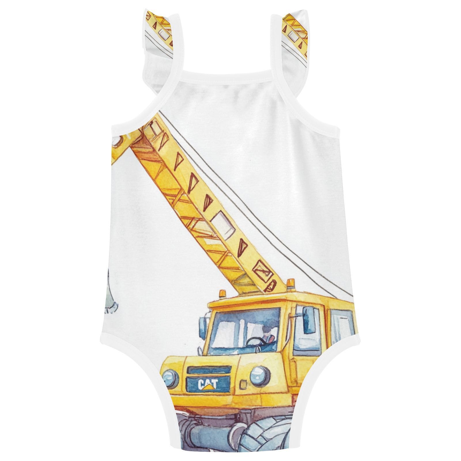 Baby Cotton Infant Bodyshirts Cute Soft Baby Girl Undershirts 3M Construction Vehicles