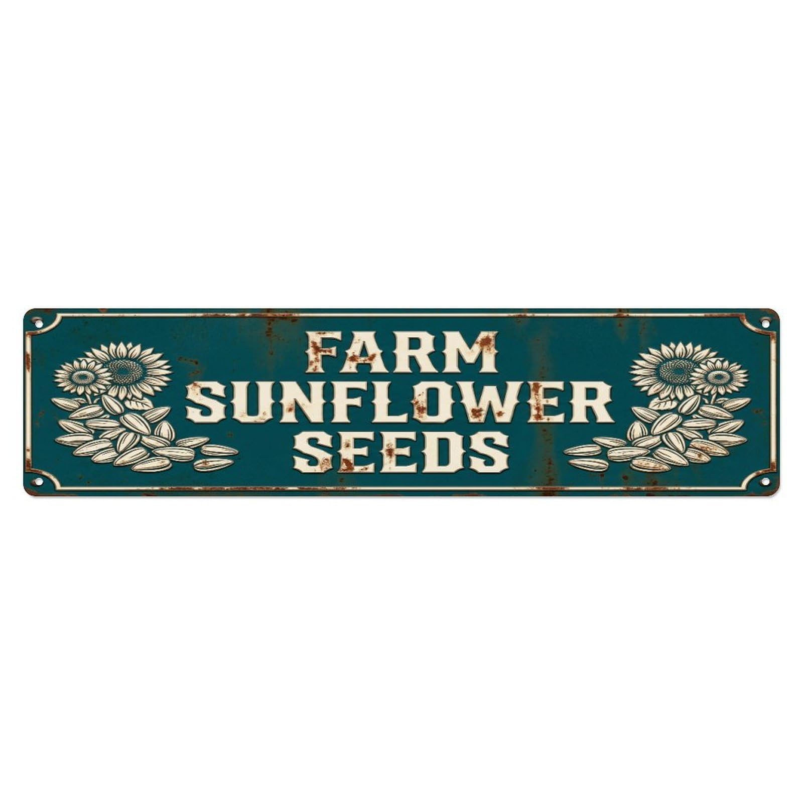 Metal Tin Sign FARM SUNFLOWER SEEDS Vintage Seed Rustic Farmhouse
