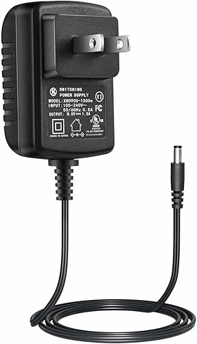 Security-01 Adaptador de fuente de alimentación 9V 1A, DC Jack Center Positive, enchufe 0.217 in x 0.083 in, para Arduino UNO, reloj de tubo Nixie,