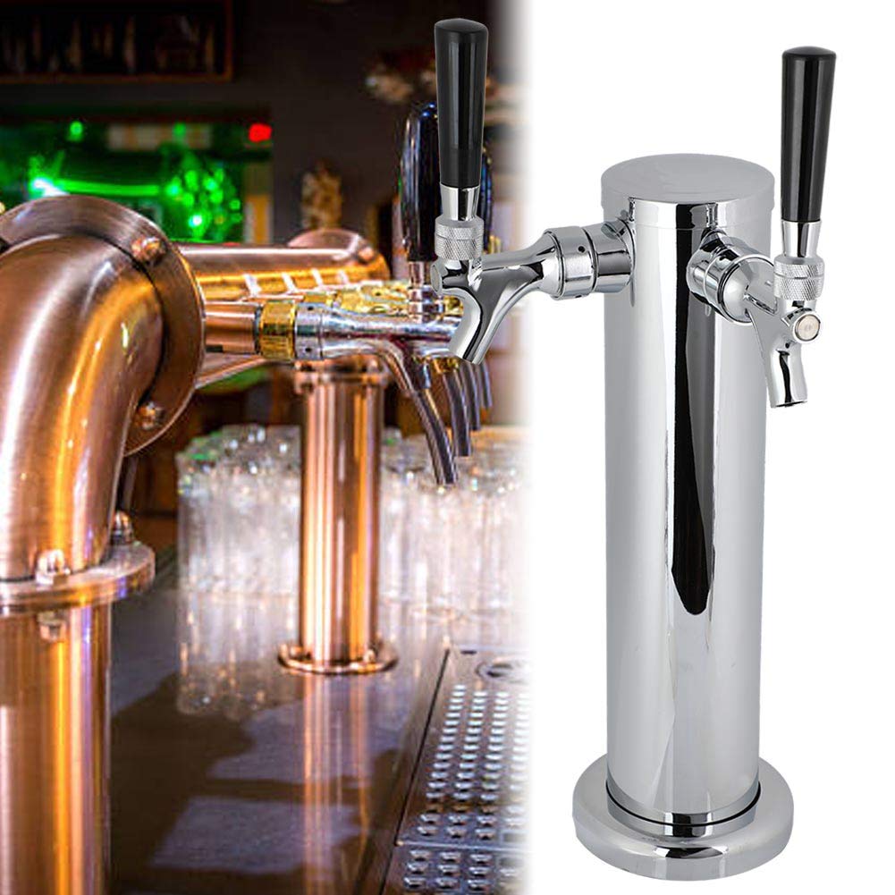 Amazon | ドラフトビールKegeratorタワーダブル蛇口2ホース+ 2タップ