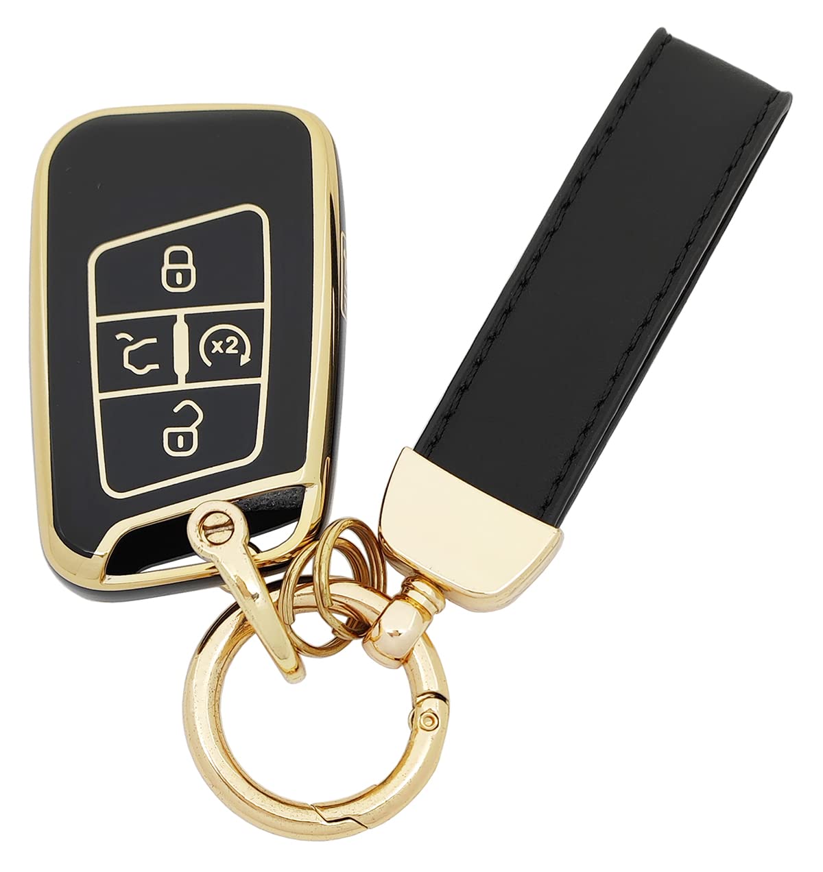 vurbemes TPU Protector Key Fob Cover fit for 2022 2021 2020 2019 VW Volkswagen Jetta Tiguan Atlas Passat Golf Key Fob