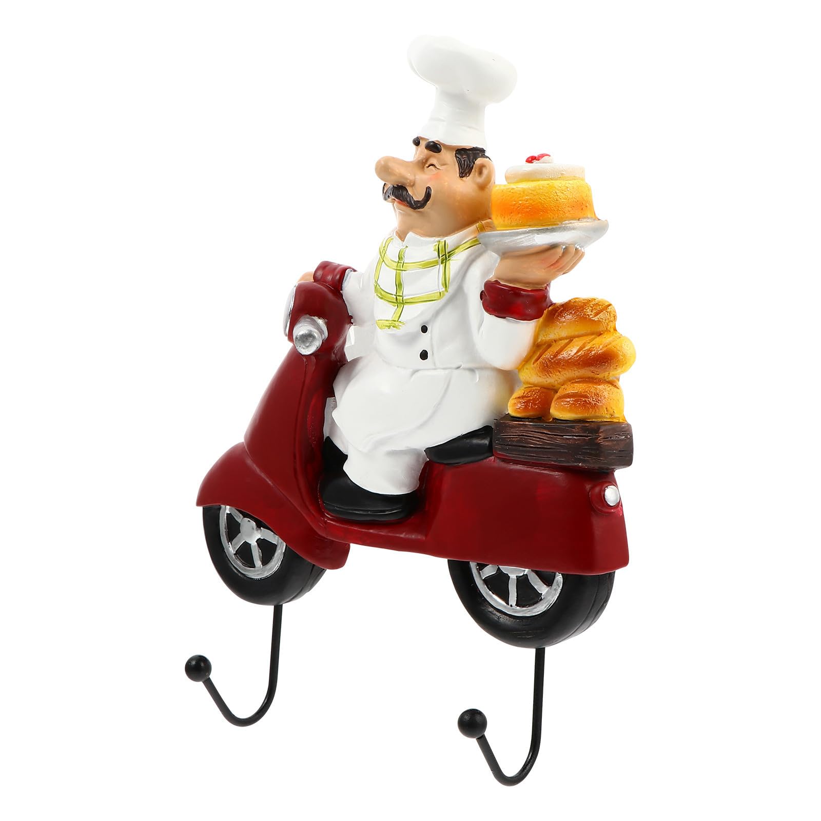 Gancho de pared para cocina sin clavos Kisangel colgador decorativo chef rojo oficina 1